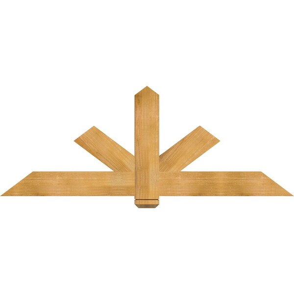 Ekena Millwork Kennewick Rough Sawn Timber Gable Bracket, Western Red Cedar, 72"W x 27"H x 2"D x 6"F, 9/12 Pitch GBW072X27X0206KEN00RWR - main